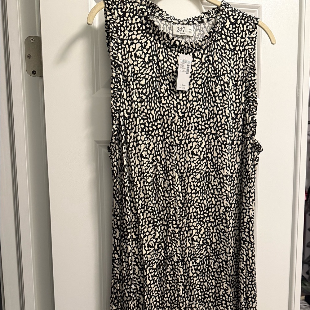 Maurices Black and White Midi Dress